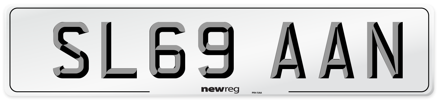 SL69 AAN Number Plate from New Reg